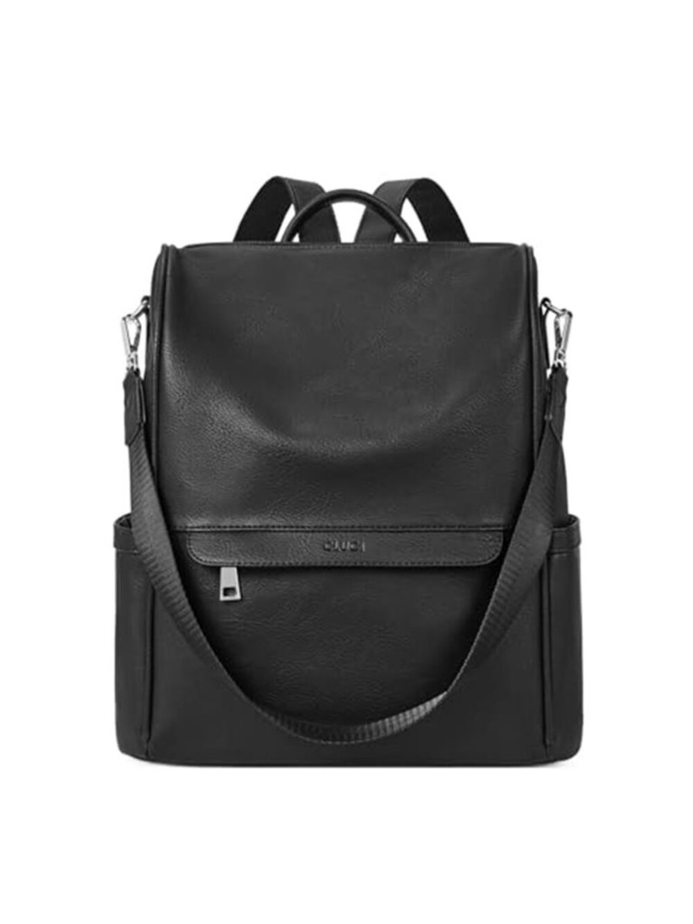 Women Black PU Leather Backpack Purse Shoulder Bag Anti Theft Travel Work Bag